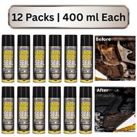 12X Underbody Seal Black Spray Can 400ml For Car Protection Rustproof Paint