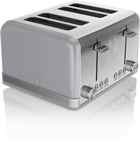 Swan ST19020GRN 4 Slice Retro Toaster, Grey
