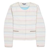 TOMMY HILFIGER Womens Blazer Jacket Pink Striped M - M Regular