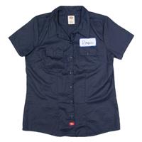 DICKIES Womens Worker Shirt Black L - L Regular