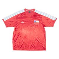 ADIDAS ORIGINALS Chile Mens Football Shirt Jersey Red V-Neck L - L Regular