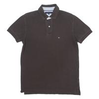 TOMMY HILFIGER Mens Polo Shirt Brown M - M Regular