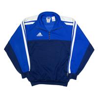 ADIDAS FC Interlaken Mens Sweatshirt Blue 1/4 Zip L - L Regular