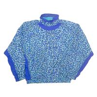 NIKE Mens Track Jacket Blue Crazy Pattern L - L Regular