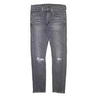 LEVI'S 519 Jeans Hi-ball Distressed Mens Grey Slim Skinny Stone Wash W32 L29
