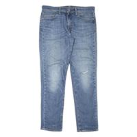 LEVI'S 511 Jeans Distressed Mens Blue Slim Straight Stone Wash W33 L32