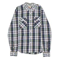 LEVI'S Mens Shirt Blue Check Long Sleeve M - M Regular