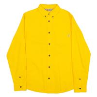 CARHARTT Rugged Outdoor Wear Mens Plain Shirt Yellow Long Sleeve M - M Regular