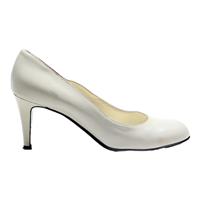 BALLY Pump Heels White Leather Womens UK 6