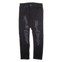 LEVI'S 512 Jeans Distressed Mens Black Slim Tapered W32 L30