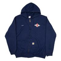 CARHARTT Mens Blue Hoodie Full Zip XL - XL Regular