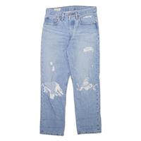 LEVI'S 501 BIG E Jeans Distressed Womens Blue Regular Straight W26 L26