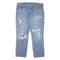 LEVI'S 511 Jeans Distressed Customised Mens Blue Slim Straight W40 L32