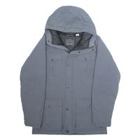 LEVI'S Mens Rain Jacket Grey Hooded M - M Regular