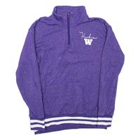 CHAMPION Washington Huskies Womens Sweatshirt Purple 1/4 Zip USA M - M Regular