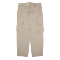 CARHARTT Lear Pant Cargo Workwear Womens Trousers Beige Loose Straight W36 L34