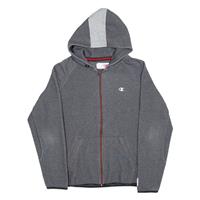 CHAMPION PRO-TECH Mens Grey Hoodie Full Zip M - M Regular