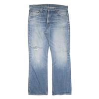 LEVI'S 507 Jeans Distressed Mens Blue Regular Straight W36 L32
