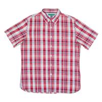TOMMY HILFIGER Golf Mens Shirt Red Plaid L - L Regular