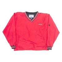 Vintage CHAMPION JSU Training Mens Sweatshirt Red V-Neck 90s USA Nylon L - L Regular