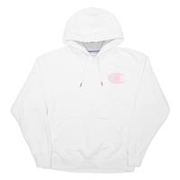 CHAMPION Womens White Hoodie L - L Regular