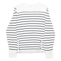 TOMMY HILFIGER Womens Patterned Jumper White Striped Tight Knit L - L Regular