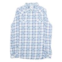 WRANGLER Womens Shirt Blue Crazy Pattern Long Sleeve M - M Regular