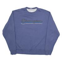 CHAMPION Mens Sweatshirt Blue L - L Regular