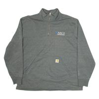 CARHARTT Airco Mechanical Mens Sweatshirt Grey 1/4 Zip XL - XL Regular