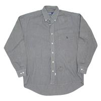 POLO RALPH LAUREN Mens Shirt Black Check Long Sleeve M - M Regular