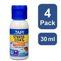 4 x 30 ml Stress Coat | Makes tap water safe and protects fish with dual-action