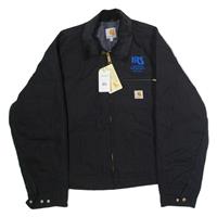CARHARTT Blanket Lined Mens Workwear Jacket Black Canvas L - L Regular