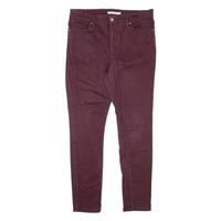 LEVI'S Slimming Womens Trousers Maroon Slim Skinny W31 L30