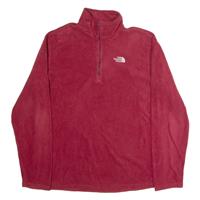 THE NORTH FACE Mens Fleece Red 1/4 Zip M - M Regular