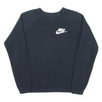 NIKE Mens Sweatshirt Black Crew Neck S - S Regular