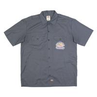DICKIES Run To The Sun Mens Worker Shirt Grey L - L Regular