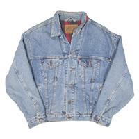 LEVI'S Mens Blanket Lined Denim Jacket Blue USA M - M Regular