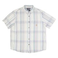 CARHARTT Loose Fit Mens Shirt Cream Check L - L Regular
