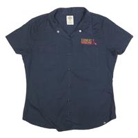 DICKIES Womens Navy Blue Farmers Restaurant Group Work Shirt M Corporate Casual - M Regular