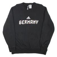ADIDAS Germany Mens Sweatshirt Black Crew Neck L - L Regular