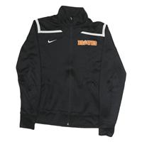 NIKE Mens Black & White Browns Track Jacket M Polyester Zip Plain Sports Casual - M Regular