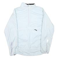 NIKE Womens White Light Blue Zip Track Jacket L Polyester Blend Sportswear - L Regular