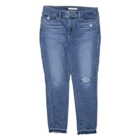 LEVI'S 711 Distressed Womens Jeans Blue Slim Skinny W29 L26