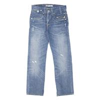 LEVI'S 506 Jeans Distressed Mens Blue Regular Straight Stone Wash W28 L27