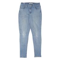 LEVI'S 721 High Rise Distressed Womens Jeans Blue Slim Skinny W28 L30
