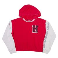 TOMMY HILFIGER Cropped Womens Red Hoodie M - M Regular
