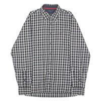 TOMMY HILFIGER Mens Shirt Blue Plaid Long Sleeve L - L Regular