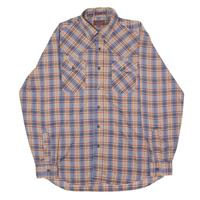 LEVI'S Action Mens Shirt Brown Plaid Long Sleeve L - L Regular
