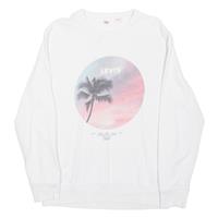 LEVI'S California Womens Sweatshirt White USA S - S Regular