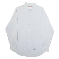 LEVI'S Mens Shirt Grey Pinstripe Long Sleeve M - M Regular